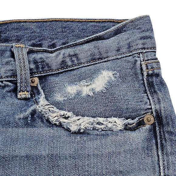 Lucky Brand Shorts Womens Size 2 The Cut Off Denim Distressed Shorty Shorts - Picture 4 of 14